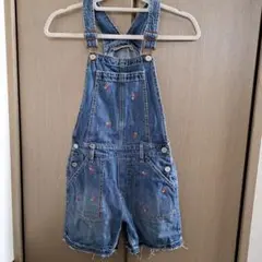 GAP　オーバーオール　サロペット　デニム　140 女の子　花柄デニム　ギャップ