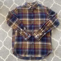 UNIQLO ユニクロ 421200 フランネルチェックシャツ ブルー M