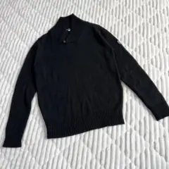 【a4021】アーバンリサーチ ハイネックセーター ブラック くるみボタン M