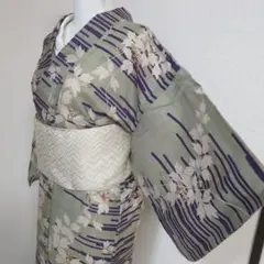 ❤️洗える単衣着物 草花文様 ホームクリーニング済み - メルカリ