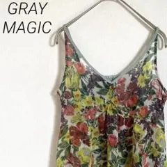 GRAY MAGIC キャミソール Ｖネック ランジェリー 花柄 総柄 薄手のサムネイル