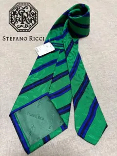 【未使用】STEFANO RICCI／ステファノリッチ／レジメンタル／グリーンのサムネイル