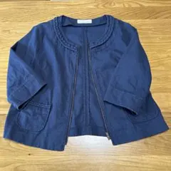 Lente ノーカラージャケット ネイビー