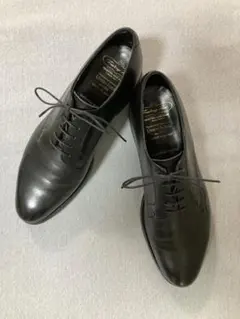 未使用品 トレーディングポスト 革靴(黒)革底25.0cm トレーディングポスト T1910 BLACK キャップトウ メンズ