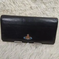 Vivienne Westwood 長財布 レザー オーブ ブラック
