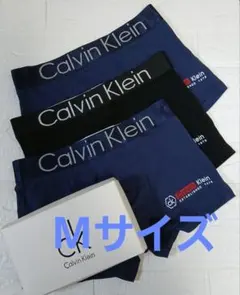 Calvin Klein 　ボクサーパンツ　Mサイズ　3枚セットネイビー2枚、黒