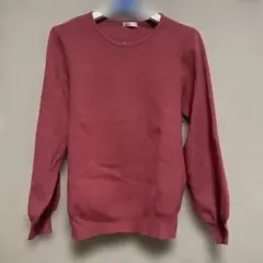 バーガンディ ニットセーター M