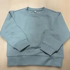 新品タグ付き 無印良品 二重編み スウェットシャツ 110 スモーキーグリーン