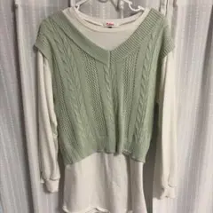 ピンクラテ ベストと長袖シャツセット