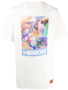 【希少】HERON PRESTON ヘロンプレストン グラフィック Tシャツ 白のサムネイル