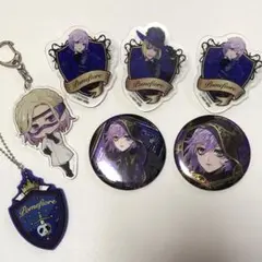 ツイステ☆7点セット☆ポムフィオーレ寮☆缶バッジ☆キーホルダー☆バッチ☆