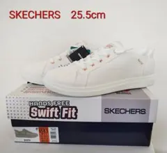 新品 ✨️スケッチャーズ 25.5 ホワイトレディーススニーカー 　ユニセックス