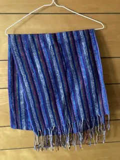 ストライプデザイン ストール 青紫