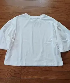 OPAQUE.CLIP ホワイト Tシャツ五分袖