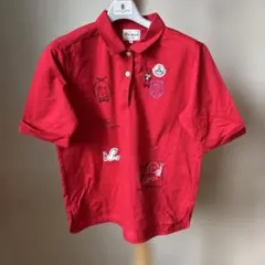 Picone Club 赤 半袖ポロシャツ Iサイズ