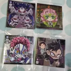 鬼滅の刃ウエハース5 甘露寺蜜璃、沼の鬼、玄弥、猗窩座　4枚セット