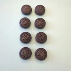 木製装飾レトロボタンセット 8個