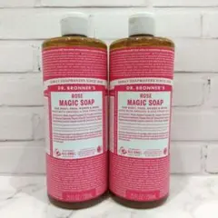 【新品未開封】739ml×2本 ドクターブロナー マジックソープ ローズのサムネイル