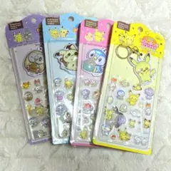 【新発売】韓国限定 ポケモン キャンディーボンボンシール 　キーホルダー付　4種