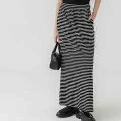 新品★coca ボーダースカート　Lサイズ