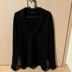 ユニクロ UNIQLO ミラノリブジャケット L ブラック カーディガン メンズのサムネイル