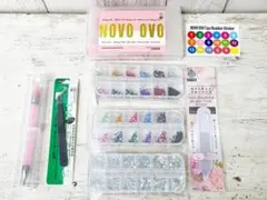 NOVO OVO ネイルチップ フレンチ & ネイルアートパーツ セット売り
