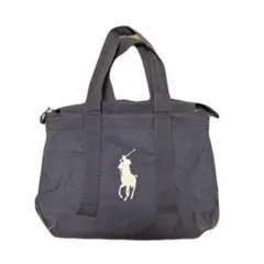ポロ ラルフローレン キャンバス トートバッグ ネイビー
