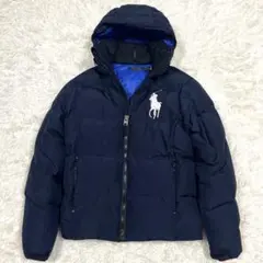 美品✨ラルフローレン 現行QRタグ ビッグポニー ダウンジャケット ネイビーXS
