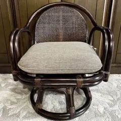 nancy(プロフ必読) 様　売約済　ラタン　回転チェア/籐　回転椅子　ミドル