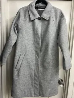 【本日限定割引】 ショコラフィネローブ新品コート グレー 中綿インナー付き