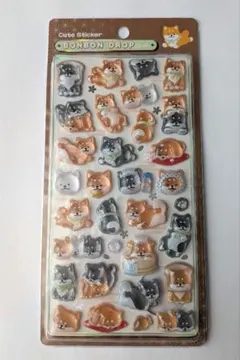 ボンボンドロップシール　柴犬ほっこり 和柄 第二弾