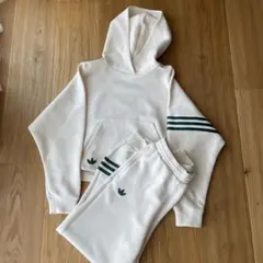 adidas パーカー パンツ セットアップ ホワイトのサムネイル