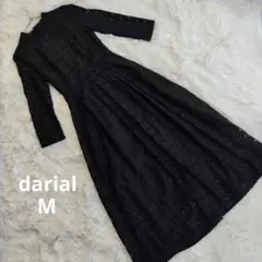 darial ブラック レース ロングワンピース オケージョン M