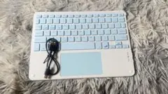 Bluetooth タッチパッド搭載 ワイヤレスキーボード ライトブルー