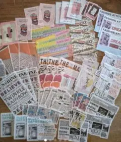 新商品♡海外ステッカー★60枚　広告　英字　ニュースペーパー　321