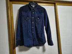 Wrangler ラングラー デニムウエスタンシャツ Sサイズ 長袖 濃紺のサムネイル