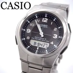 専用402 CASIO電波ソーラー アナデジ メンズ 時計 ヴェーブセプター　黒