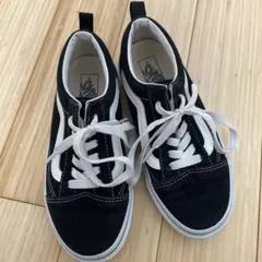 VANS ジッパー付き ブラックスニーカー　22cm
