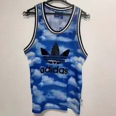adidas 青空模様 メッシュタンクトップ　新品タグ付Mサイズのサムネイル