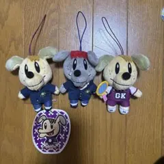 GENE犬ぬいぐるみマスコット3点セット