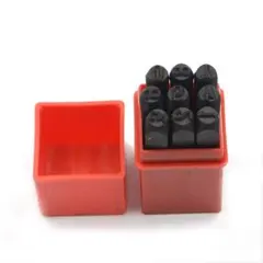 マーキングスタンプ スチールハンドメタルセット 文字、アルファベット
