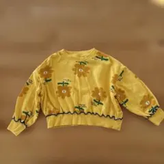 花柄イエロートレーナー 100サイズ