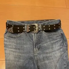 ウエスタンベルト y2k 古着 パンク グランジ 韓国 アメカジ 黒　ブラック