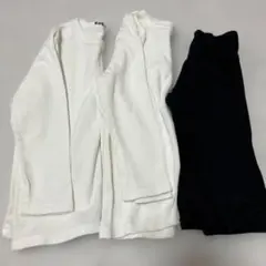 長袖カットソー 2枚セット ホワイト ブラック　90〜95