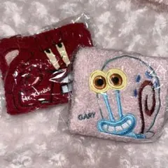 スポンジボブ もこもこスクエアポーチ キャラクターグッズ