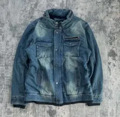 vintage デニムジャケット　短丈　裏ボア　ギミック　アメカジ　グランジ