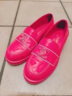 CHANEL パテントレザー ローファー ピンクのサムネイル