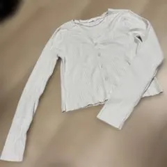 GU リブVネックカーディガン L