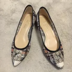 美品 プールサイド フラットパンプス マルチカラーのサムネイル