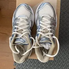 ASICS ランニングシューズ シルバー/ブルー